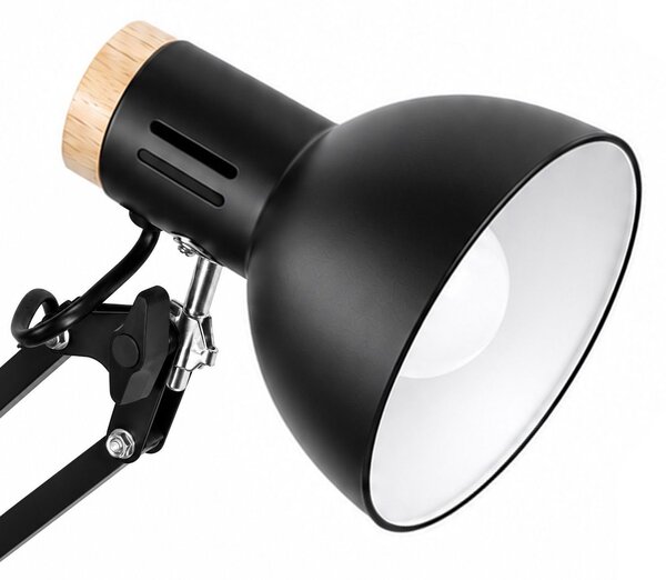 Toolight Toolight, JNH044-1T, stolná lampa s nastaviteľným ramenom, 1× E27, čierna, OSW-56235