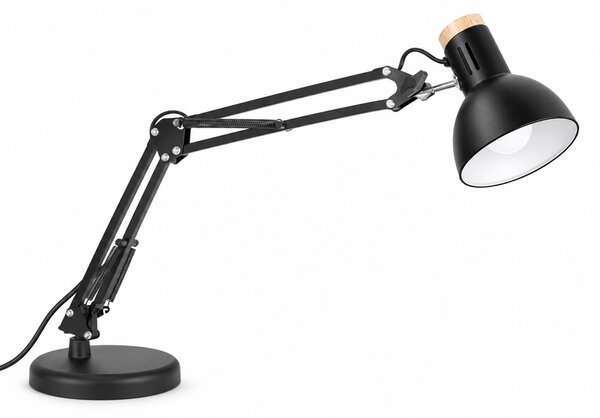 Toolight Toolight, JNH044-1T, stolná lampa s nastaviteľným ramenom, 1× E27, čierna, OSW-56235