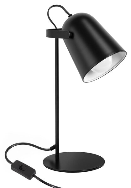 Toolight Toolight, JNH047-1T, kovová stolná lampa s pohyblivým reflektorom, v. 37 cm, 1× E27, čierna, OSW-56239