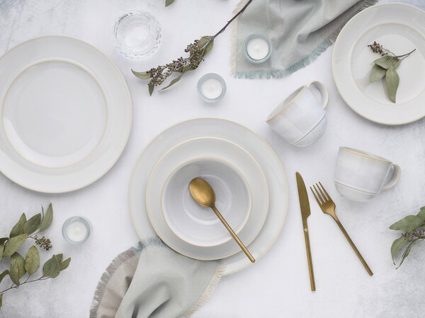 KOMBINOVANÝ SERVIS, 16-dielne, kamenina Creatable - Online Only bytové doplnky, Online Only