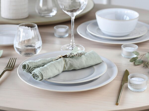 KOMBINOVANÝ SERVIS, 12-dielne, kamenina Creatable - Online Only bytové doplnky, Online Only
