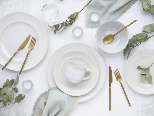 KOMBINOVANÝ SERVIS, 16-dielne, kamenina Creatable - Online Only bytové doplnky, Online Only
