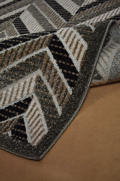 BE Koberec Lagos 1088 BEIGE – béžový sivý čierny obdĺžnikový Rozmer: 60x100 cm