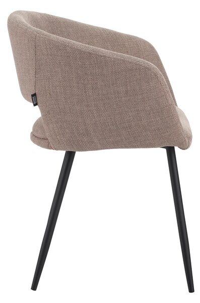 STOLIČKA S PODRÚČKAMI, tkaná textília, taupe MID.YOU - Stoličky, Online Only
