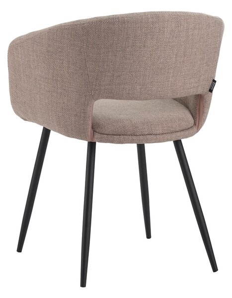 STOLIČKA S PODRÚČKAMI, tkaná textília, taupe MID.YOU - Stoličky, Online Only