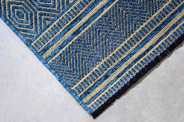 BE Koberec Saran G001 BLUE – modrý obdĺžnikový Rozmer: 60x100 cm