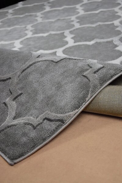 BE Koberec Elite 17391 GREY – sivý obdĺžnikový Rozmer: 60x100 cm
