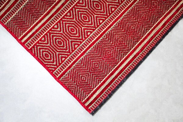 BE Koberec Saran G001 RED – červený obdĺžnikový Rozmer: 60x100 cm