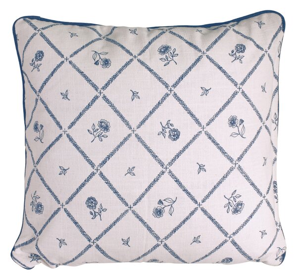Bavlnený poťah na vankúš Lovisa Blue / White 45 × 45 cm