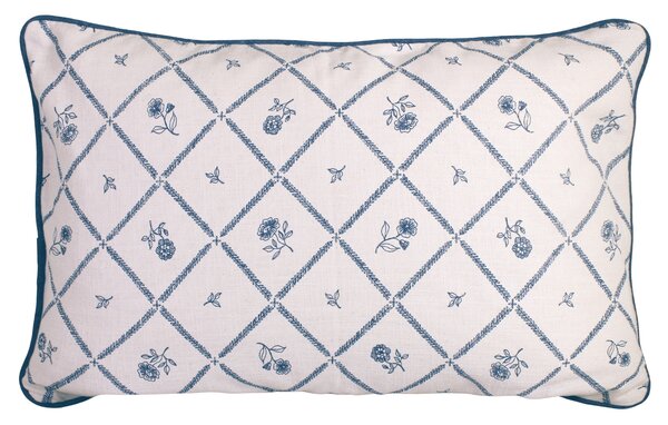 Bavlnený poťah na vankúš Lovisa Blue / white 60 × 40 cm