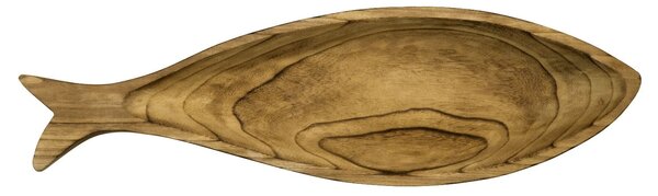 Drevená tácka Fish Dark Natural 75 cm