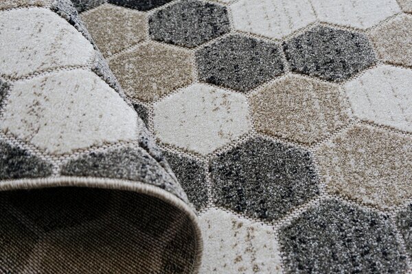 BE Koberec Lagos 1675 BEIGE – béžový sivý čierny obdĺžnikový Rozmer: 80x150 cm