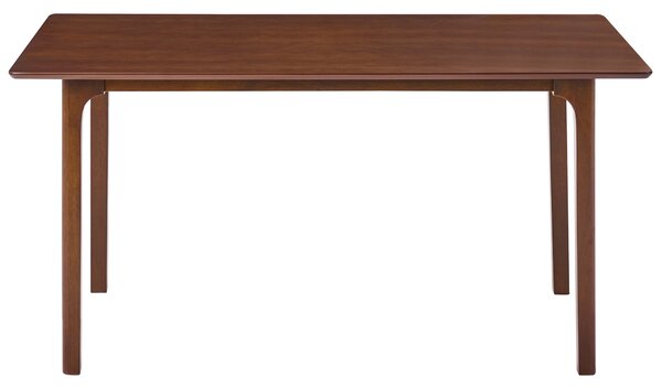 Jedálenský stôl tmavý jaseň MDF 160 x 90 cm jaseňová dýhovaná vrchná doska moderný dizajn kuchynský stôl
