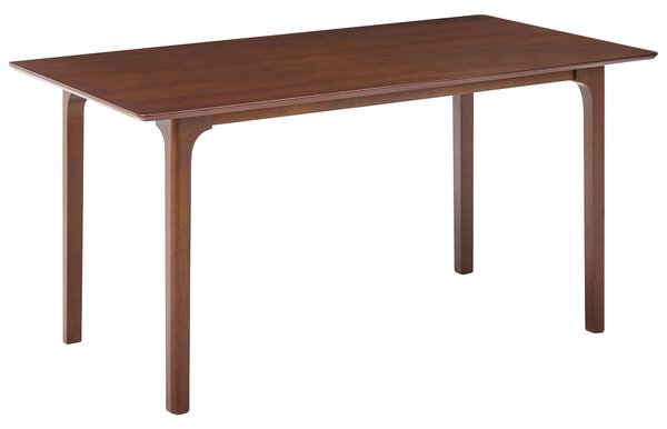 Jedálenský stôl tmavý jaseň MDF 160 x 90 cm jaseňová dýhovaná vrchná doska moderný dizajn kuchynský stôl