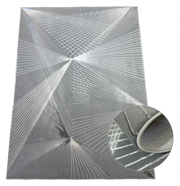 BE Koberec Allianz 6305 GREY – sivý obdĺžnikový Rozmer: 60x100 cm