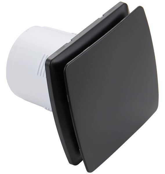 CERANO - Kúpeľňový axiálny hranatý ventilátor - 12W, potrubie 100mm - čierna matná
