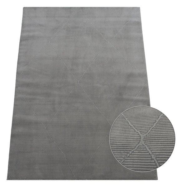 BE Koberec Zurich 1903 GREY – sivý obdĺžnikový Rozmer: 60x100 cm