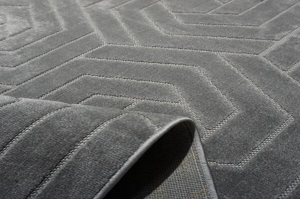 BE Koberec Kolekcia Zen Garden 2401 GREY – sivý obdĺžnikový Rozmer: 60x100 cm
