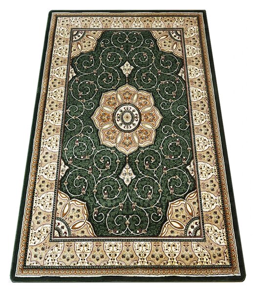 BE Koberec Adora 5792 GREEN – zelený obdĺžnikový Rozmer: 60x90 cm