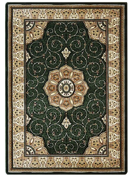 BE Koberec Adora 5792 GREEN – zelený obdĺžnikový Rozmer: 60x90 cm