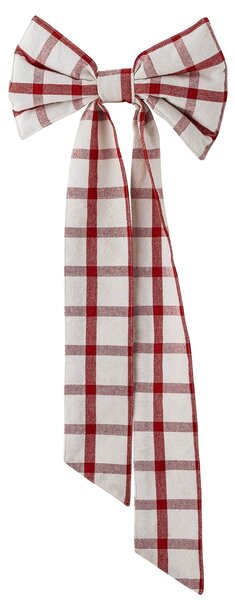 Dekoratívna bavlnená mašľa Ruby Checkered Red