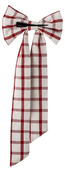 Dekoratívna bavlnená mašľa Ruby Checkered Red