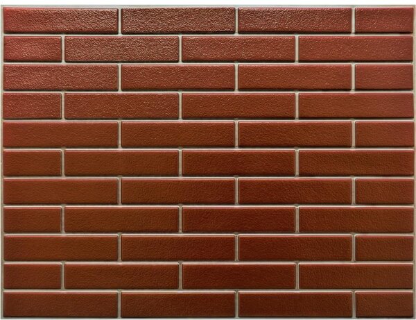 Obkladové panely 3D OS03-K03-F01, cena za kus, rozmer 440 x 580 mm, malá tehla červená so striebornou škárou, IMPOL TRADE