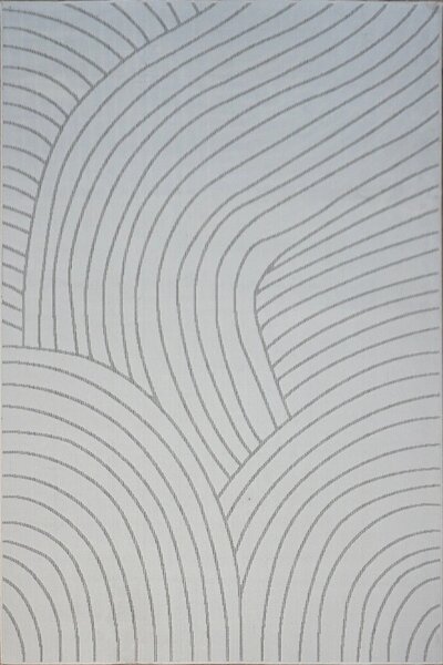 BE Koberec Kolekcia Zen Garden 2402 WHITE – biely obdĺžnikový Rozmer: 160x220 cm