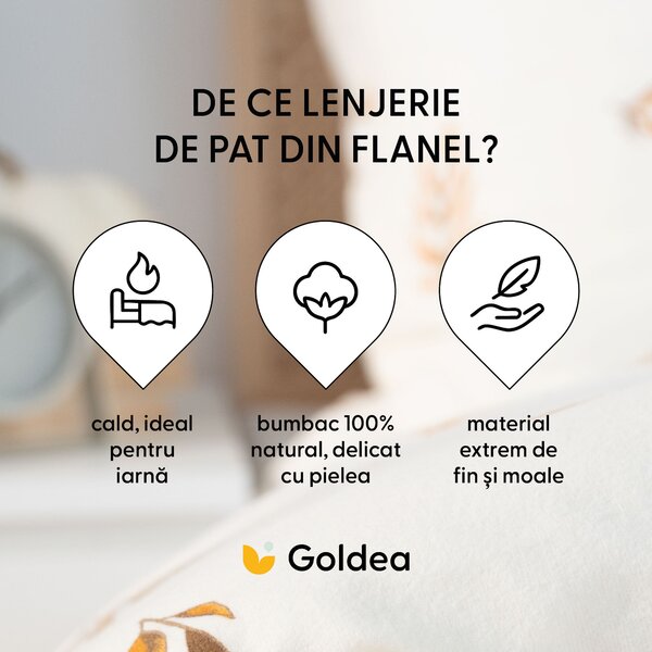 Goldea flanelové posteľné obliečky - jesenné tekvice a lístky 140 x 220 a 70 x 90 cm