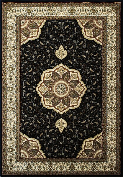 BE Koberec Anatolia 5328 BLACK – čierny obdĺžnikový Rozmer: 70x100 cm