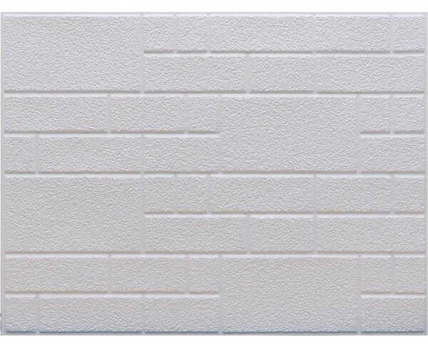 Obkladové panely 3D OS30-K01, cena za kus, rozmer 440 x 580 mm, nepravidelný obklad štruktúrovaný biely, IMPOL TRADE