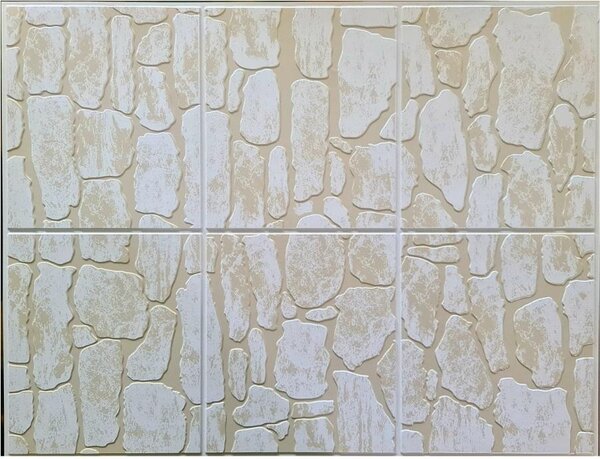 Obkladové panely 3D OS32-K05-F04, cena za kus, rozmer 440 x 580 mm, kamenný obklad béžový, IMPOL TRADE