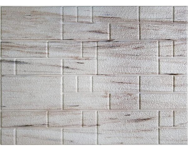 Obkladové panely 3D OS30-K09, cena za kus, rozmer 440 x 580 mm, nepravidelný obklad štruktúrovaný krémový s žíhaním, IMPOL TRADE