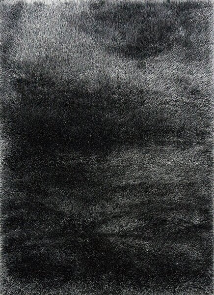 BE Koberec Seven Soft 7901 BLACK GREY – čierny obdĺžnikový Rozmer: 60x100 cm
