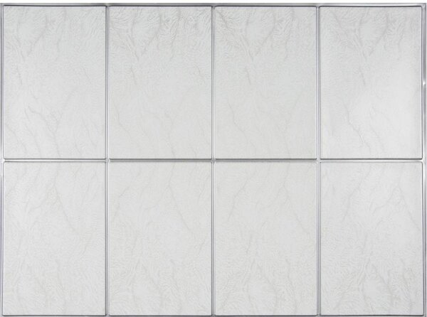 Obkladové panely 3D OS08-K01-F01, cena za kus, rozmer 440 x 580 mm, obklad s žíhaním a striebornou škárou, IMPOL TRADE