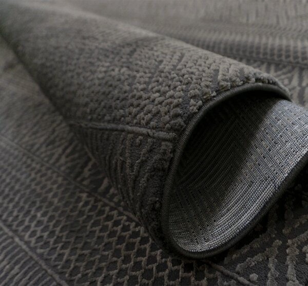BE Koberec Zurich 1901 DARK GREY – sivý obdĺžnikový Rozmer: 60x100 cm