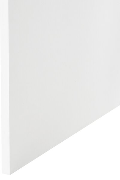 Toaletný stolík biely MDF so zrkadlom a stoličkou 2 zásuvky kozmetické zrkadlo minimalistický štýl spálňa