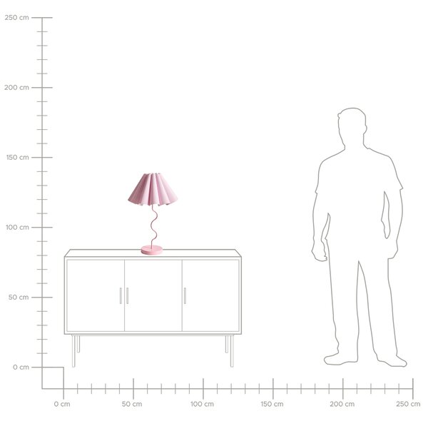 Stolná lampa ružová kovový podstavec skladané tienidlo obývačka spálňa moderný štýl