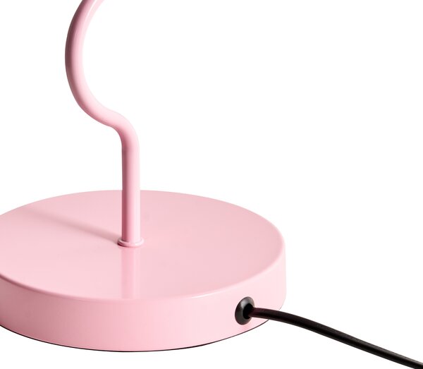Stolná lampa ružová kovový podstavec skladané tienidlo obývačka spálňa moderný štýl