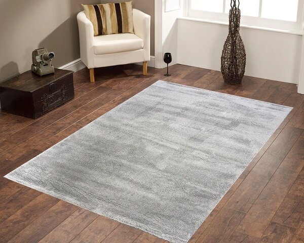 BE Koberec Microsofty 8301 LIGHT GREY – sivý obdĺžnikový Rozmer: 120x180 cm