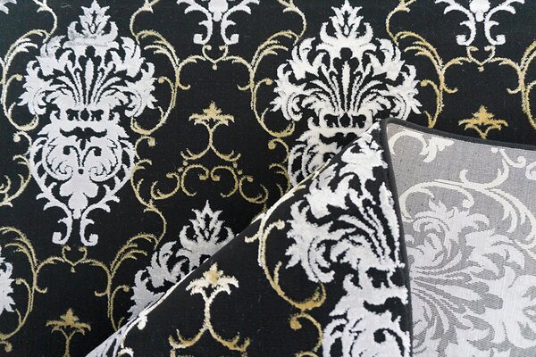 BE Koberec Elite 23282 BLACK GOLD – čierny obdĺžnikový Rozmer: 60x100 cm