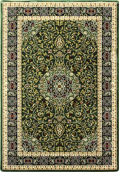 BE Koberec Anatolia 5858 GREEN – zelený obdĺžnikový Rozmer: 70x100 cm