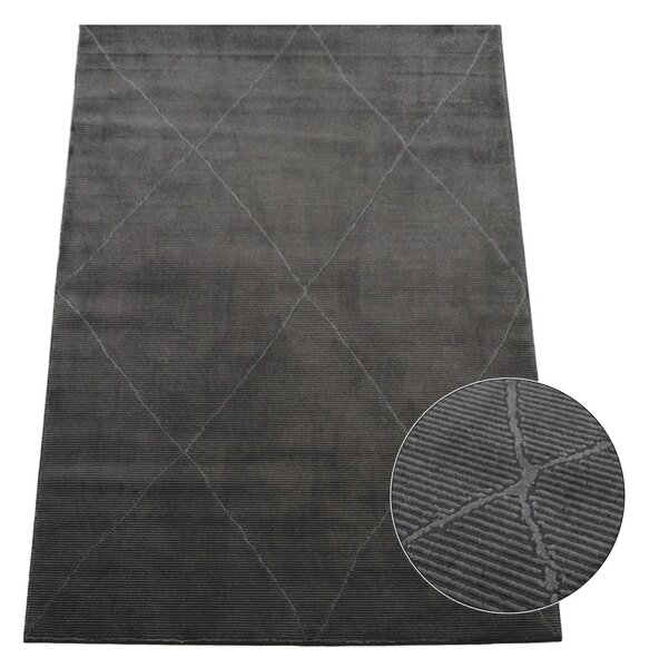 BE Koberec Zurich 1903 DARK GREY – sivý obdĺžnikový Rozmer: 140x190 cm
