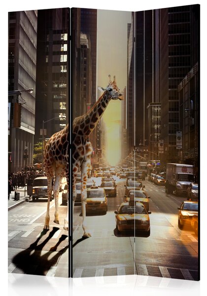 Artgeist Paraván - Giraffe in the Big City [Room Dividers]