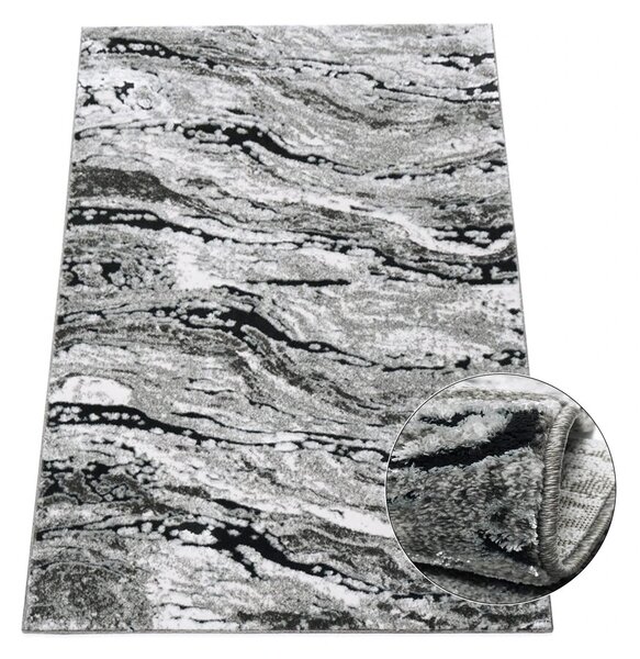 BE Koberec Miami Plus 0303 GREY – sivý obdĺžnikový Rozmer: 40x60 cm
