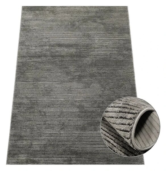 BE Koberec Eforia 9551 GREY – sivý obdĺžnikový Rozmer: 60x100 cm