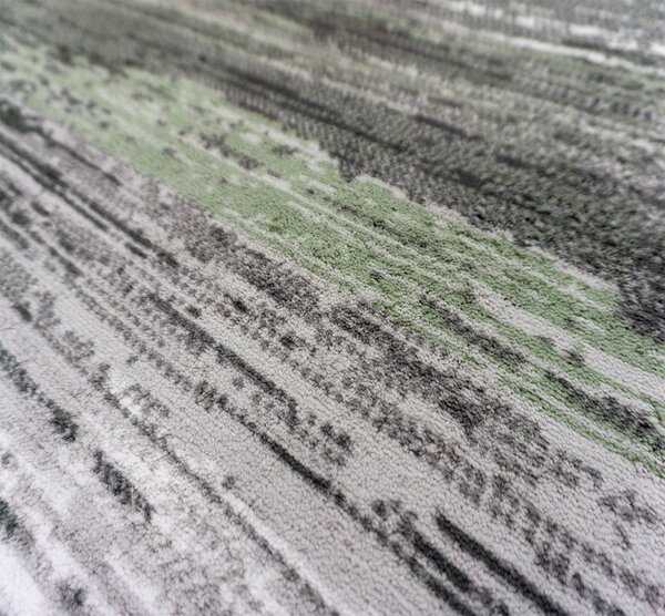 BE Koberec Accra 6505 Grey Green – zelený obdĺžnikový Rozmer: 60x100 cm
