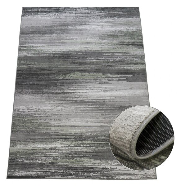 BE Koberec Accra 6505 Grey Green – zelený obdĺžnikový Rozmer: 60x100 cm