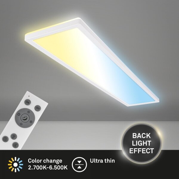 Briloner 7533-016 -LED stmievateľný prisadený panel TAVA LED/36W/230V 2700-6500K 98x20 cm + diaľkové ovládanie