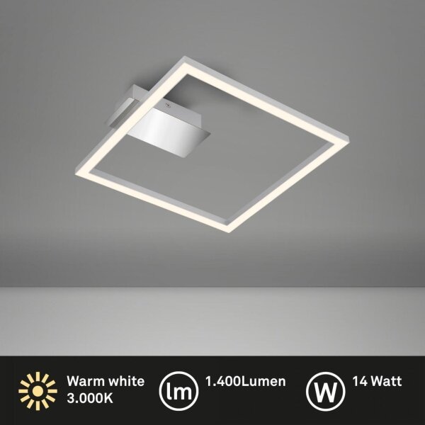 Briloner 3780-014-LED Stropné svietidlo FRAME LED/14W/230V 26,5x25 cm matný chróm